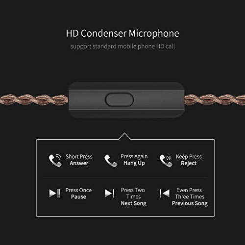 Linsoul KZ ZSX 5BA+1DD 6 Driver Hybrid in-Ear HiFi Earphones - color: Cyan, style: With Mic