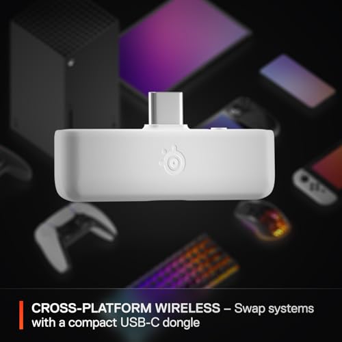 SteelSeries Arctis Nova 5X Wireless Multi-System Gaming Headset — White — Neodymium Magnetic Drivers — 100+ Audio Presets — 60 HR Battery — 2.4GHz or BT — Gen2.X Mic — Xbox, PC, PS, Switch, Mobile - color: White, style: Xbox