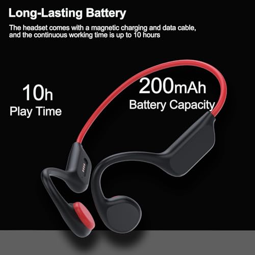 Bone Conduction Sports Headset Open-Ear Bluetooth 5.4 Wireless Headphones