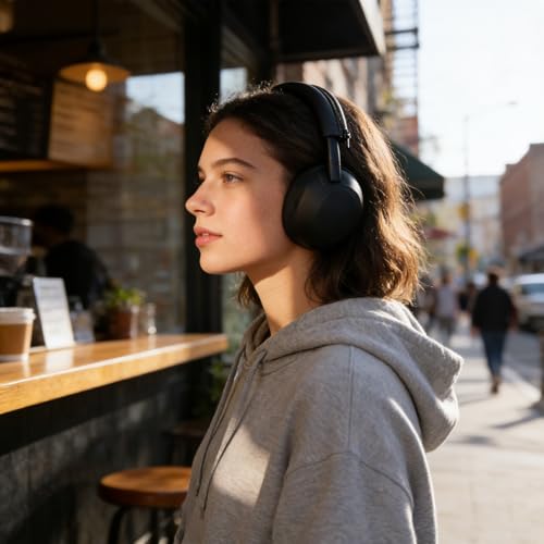 Adhiper XM6 Sweat Covers Accessories for Sony WH-1000XM6 - Black | Soft Silicone Case, 2-in-1 Headphone Cover with Earpad Covers & Headband Cover, Sweatproof & Easy to Clean & Secure Fit - color: Black