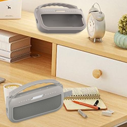 JCHPINE Silicone Cover Case for Bose SoundLink Flex Speaker 2nd Gen | Accessories Compatible with Bose SoundLink Flex 2, Protective Case with Shoulder Strap (Sandstone) - color: Sandstone