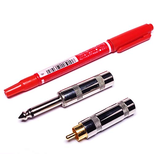 CNCESS RCA to 1/4 TS Audio Patch Cable, 12 Gauge Shielded Wire, 3 ft, 2-Cable - size: 3 Feet