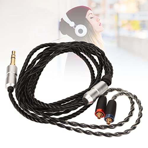 Headphone Upgrade Cable Oxygen Free Copper MMCX to 3.5mm Replacement for SE215 SE315 SE425 SE535 SE846 W10 W20 W30, 120cm Braided OFC Earphone Cable with Gold Plated Plug
