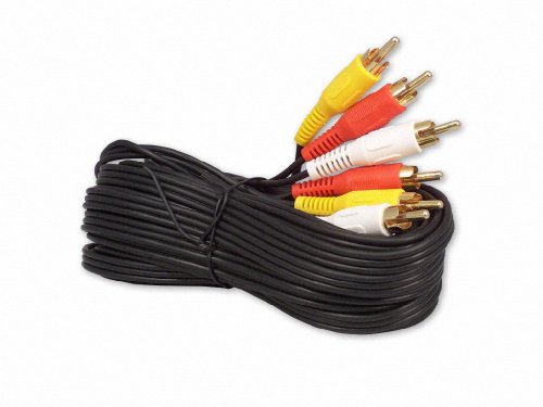25 Foot RCA Audio/Video Cable 3 Male to 3 Male - size: 25 feet
