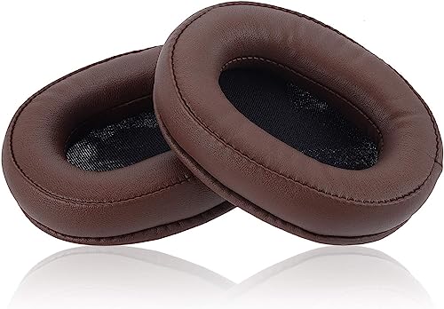 Replacement Ear Pads Compatible with Audio Technica ATH M50X Headphones | Also suitable for M50xBT2,M50XBT,M50,M40X,M30,M20,M10,ATH-MSR7 headphones Memory Foam/Protein Leather Earpads Earmuffs-brown
