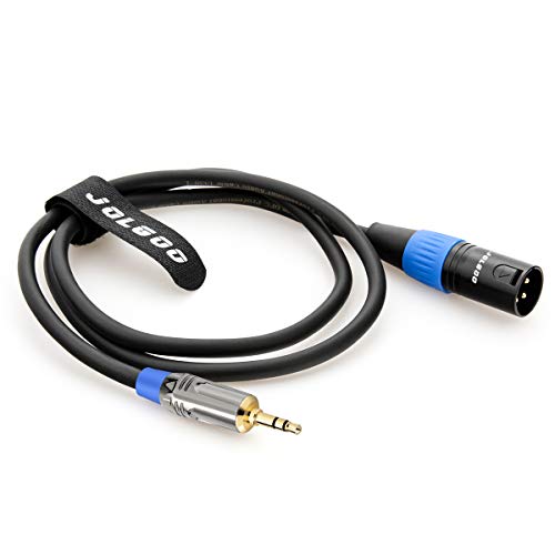 JOLGOO 3.5mm to XLR Cable, Unbalanced 1/8" Stereo Plug to XLR Male Microphone Cable, XLR to 3.5mm Cable Compatible with iPhone, iPod, Computer, Video Camera, and More, 3.3 Feet - size: 3.3 Feet, style: 3.5mm to XLR Male