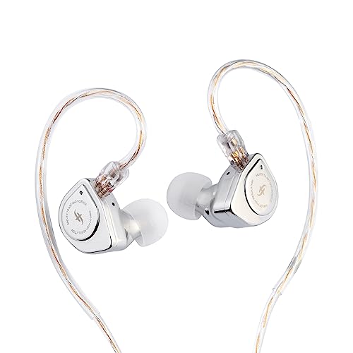 Linsoul SIMGOT EW200 10mm SCP Diaphragm Dynamic Driver IEM in-Ear Earphones | with All Metal Body, Detachable 0.78mm 2pin Silver-Plated OFC Cable for Audiophiles Musicians, 3.5mm without Mic - style: EW200 Without Mic