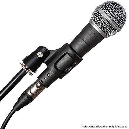 2-Pack LYRCRO Microphone Clip with 5/8" Male to 3/8" Female Adapter for Handheld Microphones Such as Shure Sm57 Sm58 AKG D5 SENNHEISER 835/845