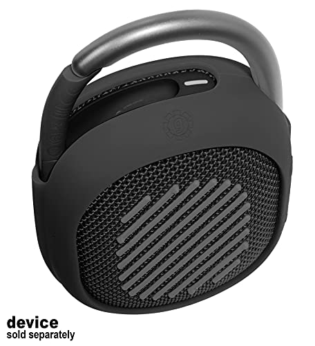 GETGEAR Silicone Cover Compatible with JBL Clip 4 Portable Speaker(Black) - color: Black