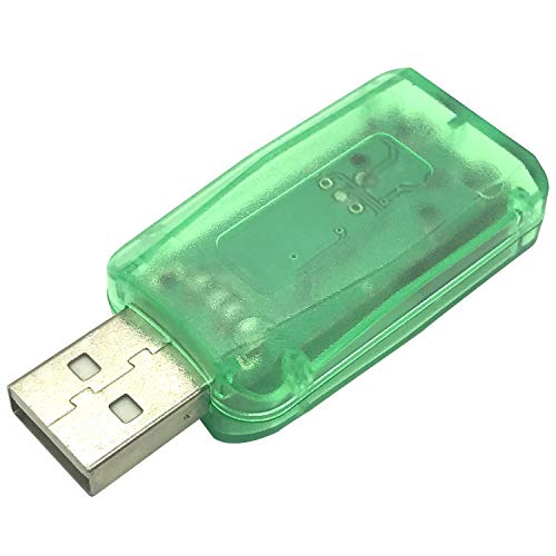 USB Audio Adapter 3.5mm Headphone and Microphone Jacks External Stereo Sound Card Plug and Play No Drivers Needed Compatible Windows, Mac, Linux, PC, Notebook, Desktop, PS4 (Three Colors)