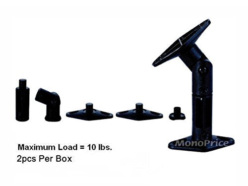 Monoprice Speaker Mounting Bracket-Black (Max 10LBS) - color: Black, size: 1 Count (Pack of 1)