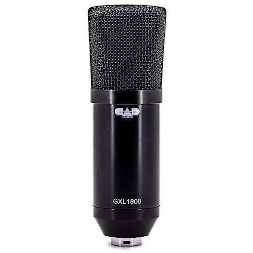 CAD Audio GXL1800 Side‑Address Studio Condenser Microphone | XLR Side Address Condenser with Shock Mount and Tripod for recording, broadcasting and podcasting - style: GXL1800