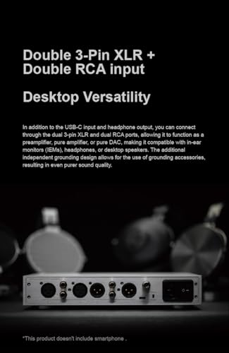 SMSL x MOONDROP DHA15 DAC/AMP Dual CS43198 DSD256 32Bit/382kHz Decoder Headphone Amplifier 4-pin XLR +4.4mm +6.35mm Earphone Jack with Remote Control