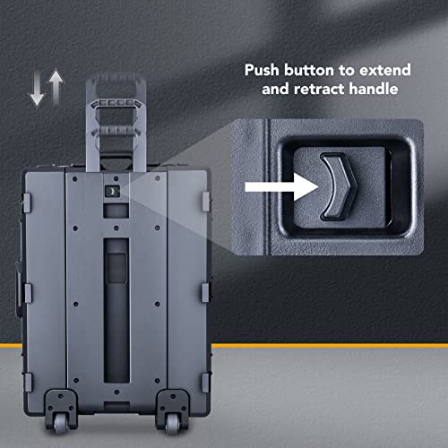Lykus HC-7240 Hard Case with Wheels and Foam, Inner Size 25.7*19.49*14.96in | IP67 Waterproof, Pluckable Foam, Suitable for Cameras, Lenses, Electronic Equipment and More - size: HC-7240: 31.1x24.41x18.5 inch