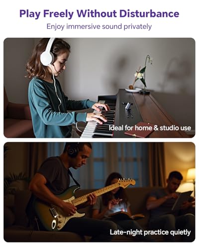 VCELINK Gold-Plated 6.35mm to 3.5mm Audio Adapter, Professional Audio Gear | 2 Pack For Headphones, Guitar, Mixer, Amp, Keyboard