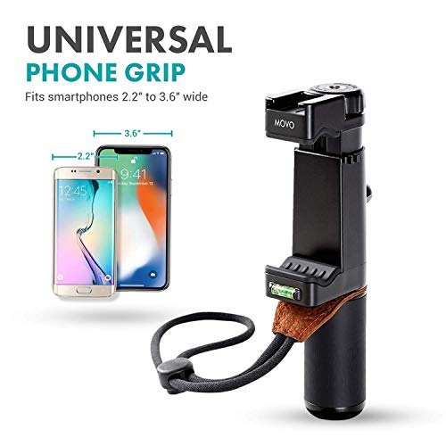 Movo Huge iPhone Vlogging Kit V8 with iPhone Lightning Dongle, Mini Tripod, Grip Rig, Wireless Shotgun Mini, 360° Stereo Microphones, LED Lights, Remote - Perfect for TiKTok, YouTube, and Streaming