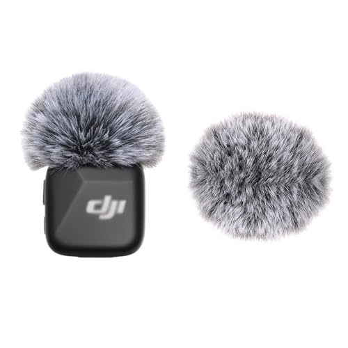 Microphone Windscreen for DJI MIC MINI (2024) Wireless Microphone Furry Wind Muff Accessories (4 Packs-Grey) - color: gray-4pcs