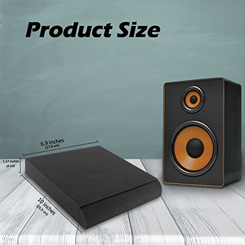 Studio Monitor Isolation Pads, Made of High Density Acoustic Foam, 2 Packs Sound Dampening Speaker Riser Foam to Prevent Vibrations