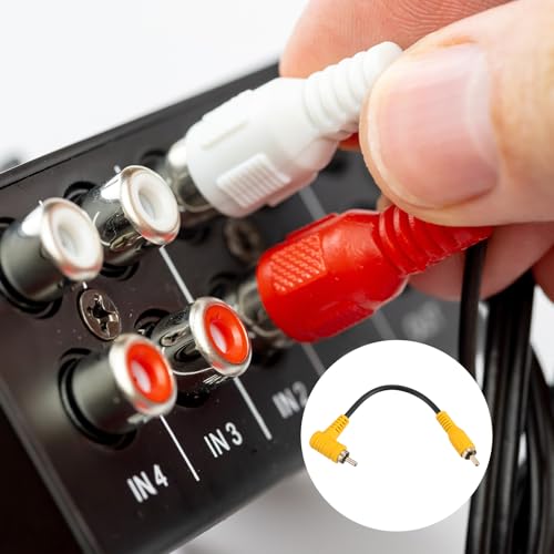 MECCANIXITY RCA Cable, 1RCA Male Bend to 1RCA Male 0.5ft Audio Video Speaker Cable for Subwoofer Amplifier Home Theater DVD TV - size: 0.5ft, style: 1RCA Male Bend to 1RCA Male