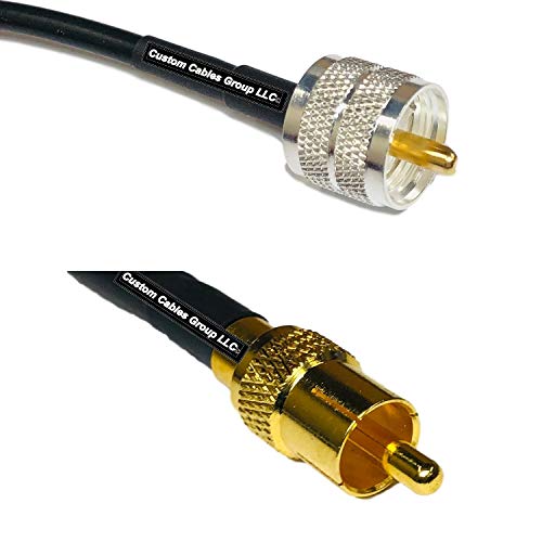 6 feet RG58 PL259 UHF Male to RCA Male RF Pigtail Coaxial Cable