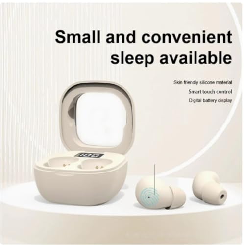 Ultra small mini earphones ,Mini Invisible Wireless Earbuds for Small Ear Canals, Low Profile Hidden Sleep Earbuds, IPX5 Waterproof Bluetooth Headphones for Work, Side Sleep & Daily Use (white) - color: White