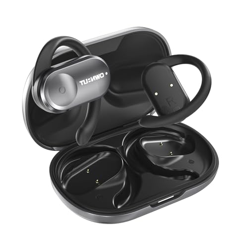 Open Ear Headphones Bluetooth 5.3, Touch Control True Wireless Sports Headphones, Open Ear Earbuds with Enhanced Bass, 50 Hours Playtime, 120° Angle Adjustment for Sports, Driving, Office, Workout