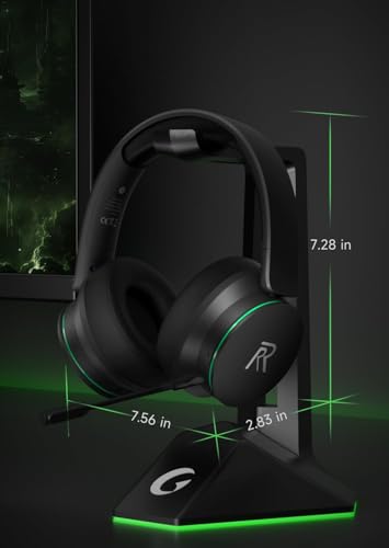 Wireless Gaming Headset for Xbox Series X|S, Xbox One, PS5, PS4, Blackgreen | Bluetooth 5.3, 3D Surround Sound, Rotatable Earmuffs, Gaming Headphones with Noise Canceling Microphones - color: Blackgreen