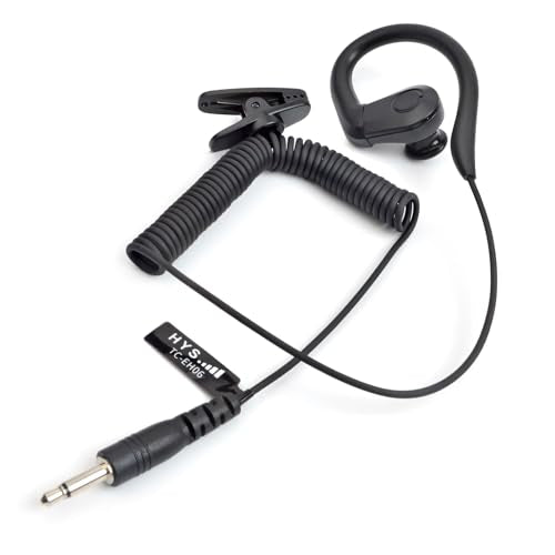 HYS 3.5mm Single Receive-Only Earpiece with Comfort Earbud Earhook | Headset with Earbud Audio Kit For Two-Way Radios,Transceivers&Speaker Mics Jacks/for Police Security and Law Enforcement Use