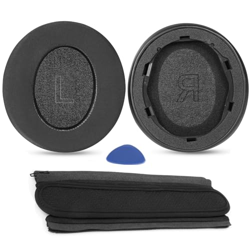 Cooling Gel Earpads Replacement for Anker Soundcore Life Q30 Q35 BT Q35 | Ice Silk Ear Pads Breathable Mesh Cushion Headband Cover Kit (Black)
