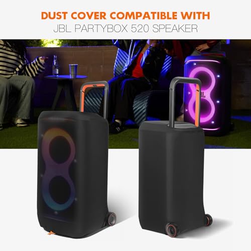 Speaker Cover Dust Case Compatible with JBL Partybox 520 Party Speaker | Stretch Fabric Dust Cover with Elastic Thread, Prevents Scratches, Dustproof, Easy to Move - size: For JBL Partybox 520