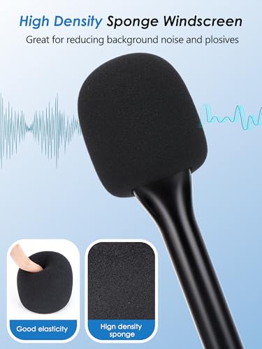 YOUSHARES Handheld Interview Microphone Holder for Hollyland Lark M2 - Iron Magnetic Slide Rail fits Hollyland Lark A1/MAX/150 & Rode/DJI Magnetic Lavalier Wireless Mics