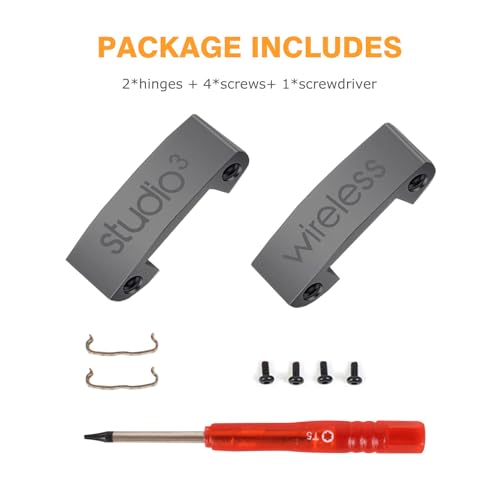 Studio 3 Hinge as Same as The OEM Replacement Parts Accessories Durable Repair Kit Compatible with Beats by Dre Studio3 (A1914), Studio 2 Wired/Wireless, Studio Pro (A2924) Headphones (Gray) - color: Gray