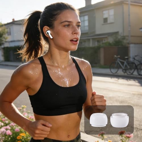 Lukvcoe 4 Pairs Silicone Replacement Ear Tips for AirPods Pro 3 (2025), S Size Earbud Tips with Cleaner Pen & Storage Box, Compatible with AirPods Pro 3rd Gen - (White/S) - size: White/S