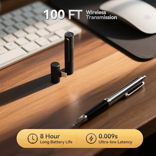 Wireless lavalier Microphone for iPhone iPad,Wireless Clip on Microphones,Wireless Lapel Mic for Video Recording,tiktok (1mic-Lightning, Black) - style: 1mic-Lightning
