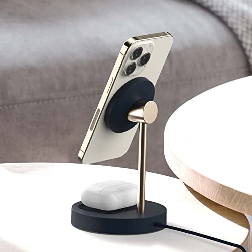iOttie Velox Magnetic Wireless Duo Stand. 7.5W Mounting Stand + 5W Charging Pad. MagSafe Compatible for iPhone 12, iPhone 13, iPhone 14, & iPhone 15 Series & Qi AirPods Charger (Adapter not Included) - style: Magnetic Wireless Charging Duo Stand
