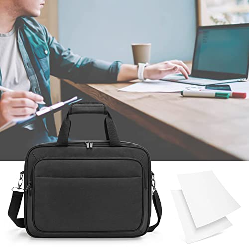 samdew Mobile Printer Storage Bag, with Laptop Layer up to 14", Bag Only | Compatible with HP Tango/Tango X, HP Officejet 250/200, with Pockets, Shoulder & Trolley Strap, for Work, Business or Travel - size: Single-layer Printer Bag