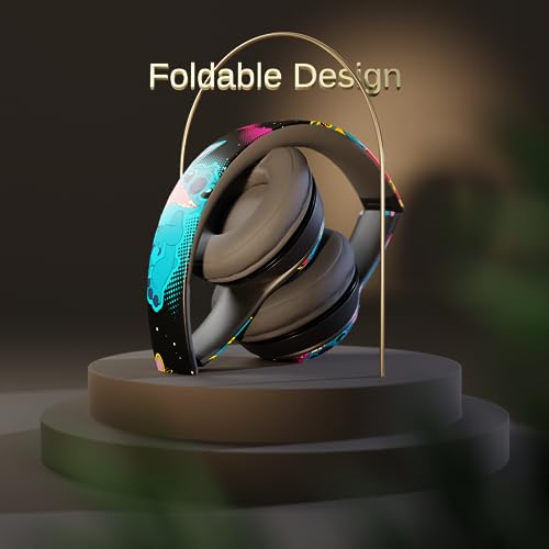 iJoy Disney Lilo & Stitch Bluetooth Over-Ear Headphones, Wireless Foldable Headset with Built-in Microphone for Adults and Kids, Comfortable Auriculares: Electronics - color: Stitch Galactic