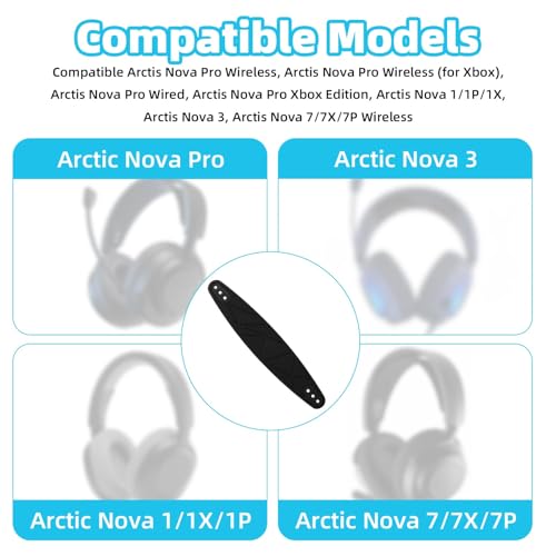Headband Replacement for SteelSeries Arctis Nova Series Headsets (Black) - color: black