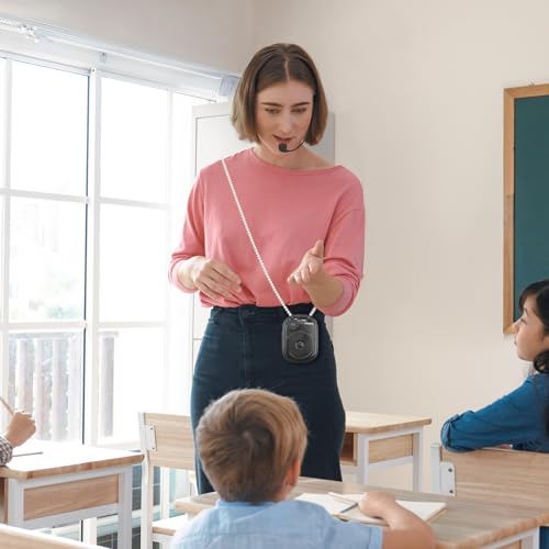 Voice Amplifier for Teacher,Portable Wired Voice Amplifier - color: Black