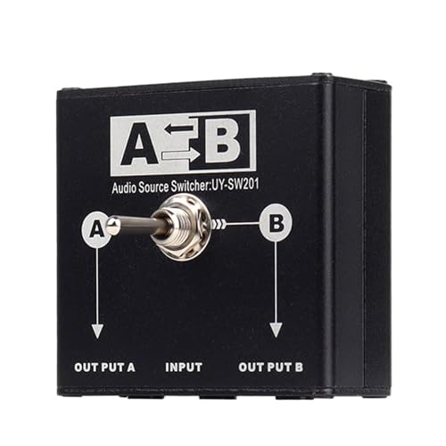 Portable 3.5mm Sound Selectors Switching 1 in 2 Out Multiple Device Connection for Studio Applications Passive Sound Switching Box