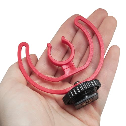 2PCS Interview Dedicated DSLR Camera Microphone Shock Mount Bracket Hot Shoe Mount Accessory Suitable for Video Blogging Live Streaming Video Conferencing Interviews