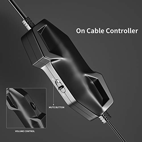 ZIUMIER Wired Camo Gaming Headset for PC, PS5, PS4, Xbox Series X|S | 노이즈 캔슬링 마이크, LED RGB 조명, 50mm 드라이버, 3.5mm 오디오 잭, 소프트 메모리 폼, 멀티 플랫폼 헤드폰 - color: 카모플라주