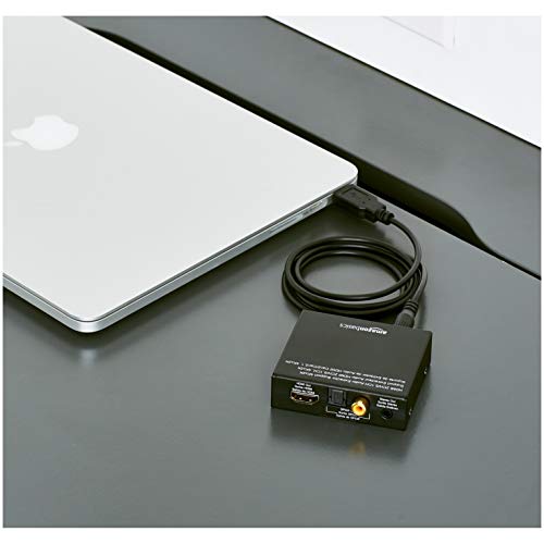 Amazon Basics 4K @30Hz HDMI to HDMI and Audio Extractor Converter with SPDIF, Stereo Audio Output, Toslink Optical Audio for Apple TV, Fire TV, Fire Stick, Blu-Ray Players, Black