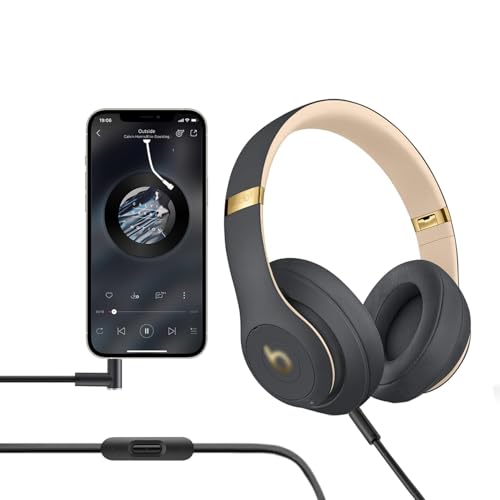 Replacement Audio Cable for Beats Headphones, Beats Cable Compatible with Solo Pro/Studio/Solo, Executive Mixr Pill with in Line& Volume Control (Black) - color: black