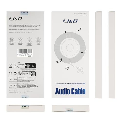 J&D 3.5mm to 6.35mm Stereo Audio Cable, 3.5 mm 1/8 inch Male TRS to 6.35 mm 1/4 inch Male TRS with Copper Shell Joint Nylon Braided Cable Compatible for iPhone, Amplifiers, 1.5 Feet - color: 1.5 Feet(0.45 Meter)