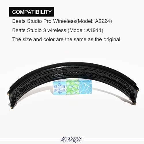 Studio Pro Headband - Replacement Parts for Beats Studio Pro 2023 (A2924),Studio 3 (A1914) Headphones(Black) - color: Black