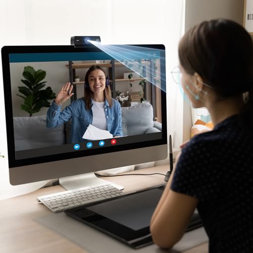 Webcam for PC, HD 1080P USB Plug-and-Play Computer Web Camera, High Definition Webcam for Desktop Laptop, Ideal for Online Class, Video Conference, Live Streaming & Gaming - color: 1080P-black