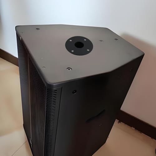 T Tulead Black Speaker Stand Top Hat, 4.21"×3.27", 4PCS | Iron Speaker Pole Mount, Cabinet Pole Mount Adapter, Include Screws - size: 4.21"×3.27", 2PCS