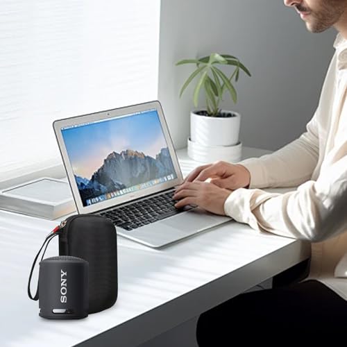 FBLFOBELI Hard Case Compatible with Sony SRS-XB100/SRS-XB12/SRS-XB13 Extra Bass Portable Waterproof Speaker (Case Only) (Black) - color: Black