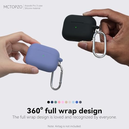 for AirPods Pro 3 Case 2025,Come with Cleaner Kit,Lavender | Silicone Protective Cover for Airpod Pro 3rd Generation Case with Keychain,for Women Men,One-Piece Design,Shockproof - color: Lavender